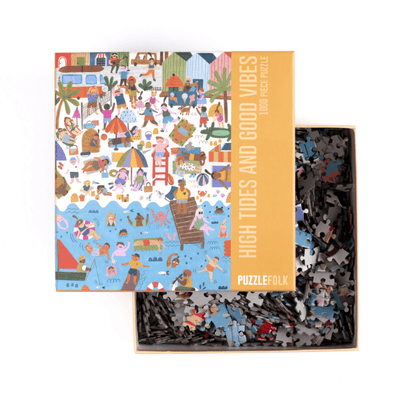 High Tides and Good Vibes 1000 Piece Beach Puzzle by Puzzlefolk