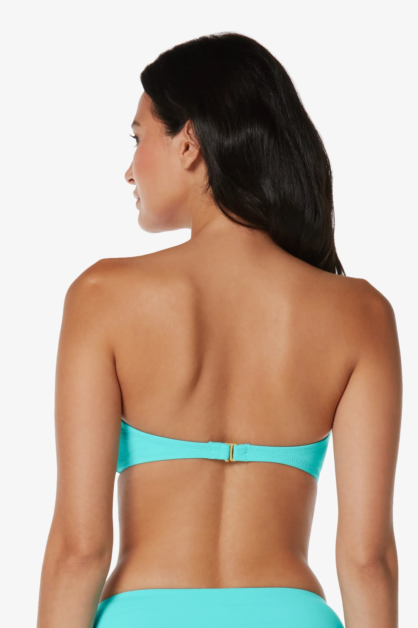 Hook Back Tortoise Bandeau  |  Textured Seafoam Aqua