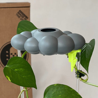 Stormy Dripping Rain Cloud with Neon Lightning Bolt Charm