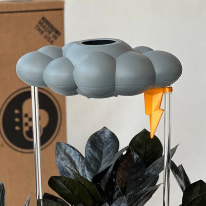 Stormy Dripping Rain Cloud with Lightning Bolt Charm