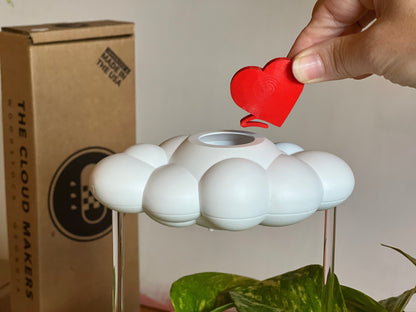Original Dripping Rain Cloud with Red Heart and Rainbow Charms