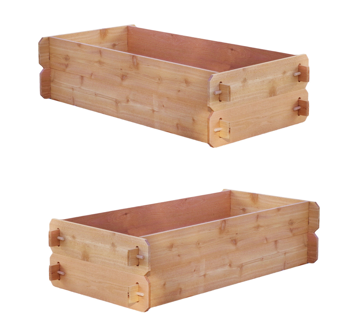 SET OF 2 Timberlane Gardens Easy Raised Garden Bed Kits. Double Deep. Select Cedar. Mortise & Tenon. 2' W x 4' L