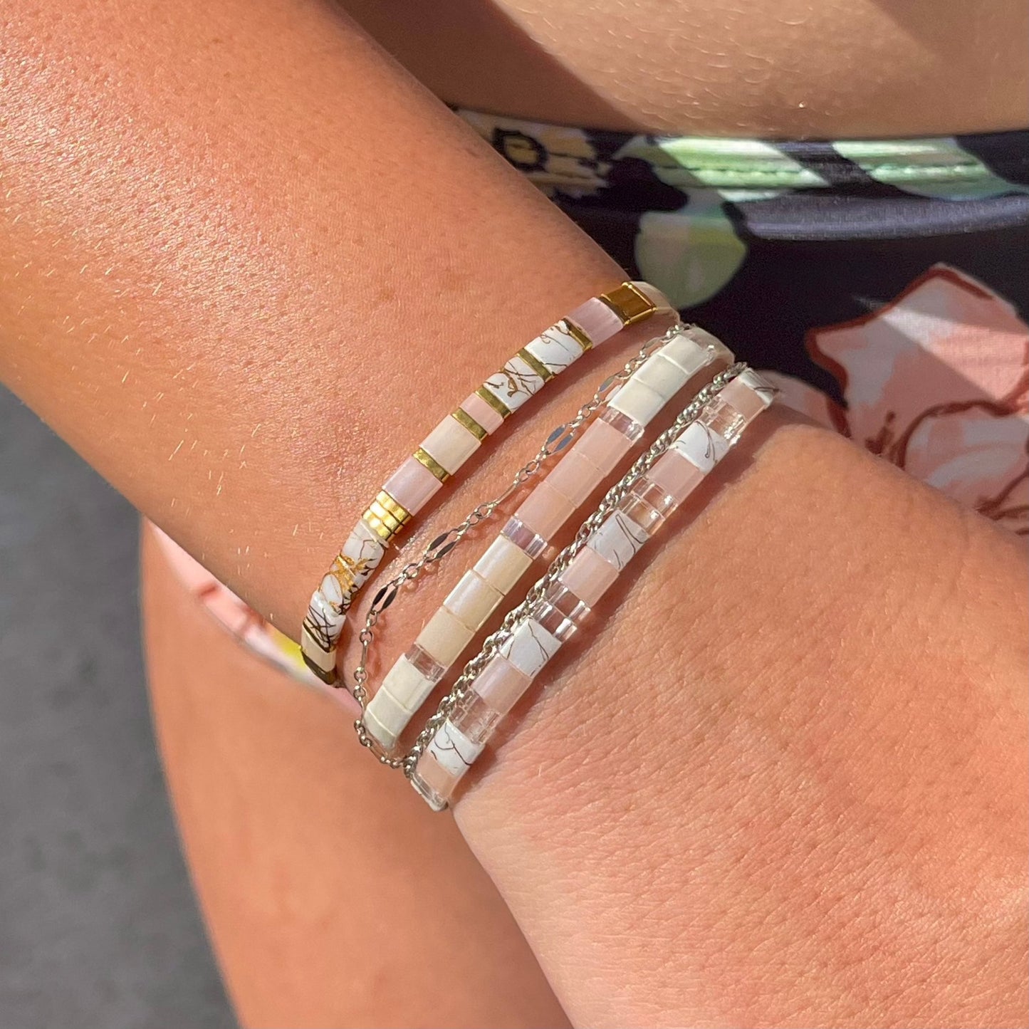 TOTALLY CHIC - Beaded Bracelets - Set of 3