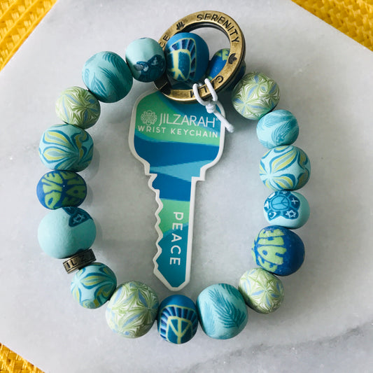 Happy Vibes Wrist Keychain (Peace)