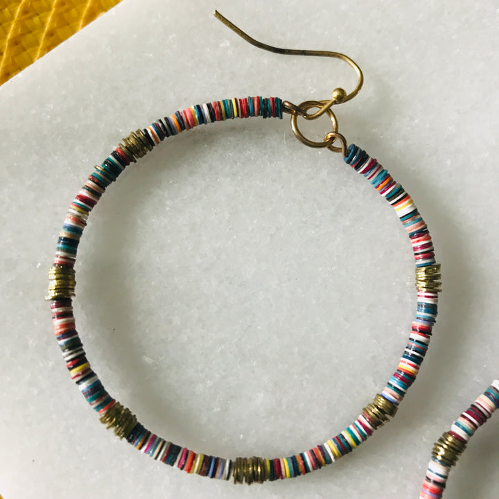 Festival of Color Sequins Round Earrings