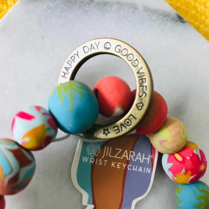 Happy Vibes Wrist Keychain (Happy)