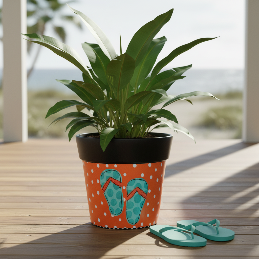 "Flip Floppin'" 6" Art Pot