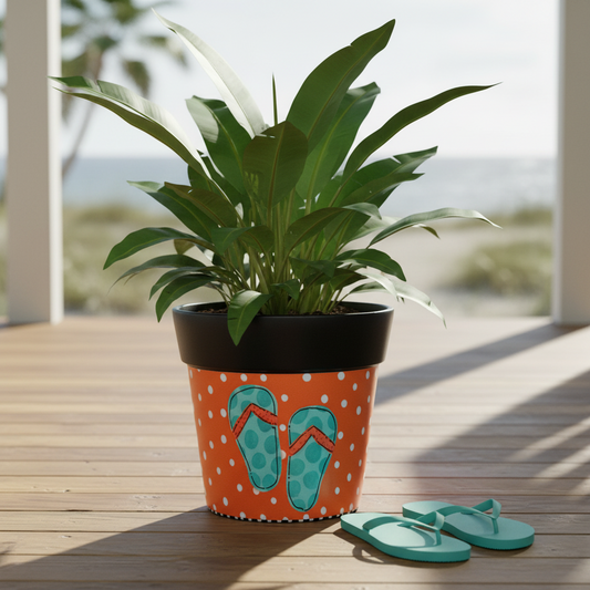 "Flip Floppin'" 6" Art Pot
