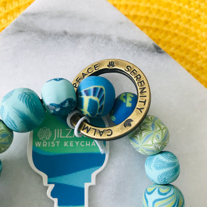 Happy Vibes Wrist Keychain (Peace)