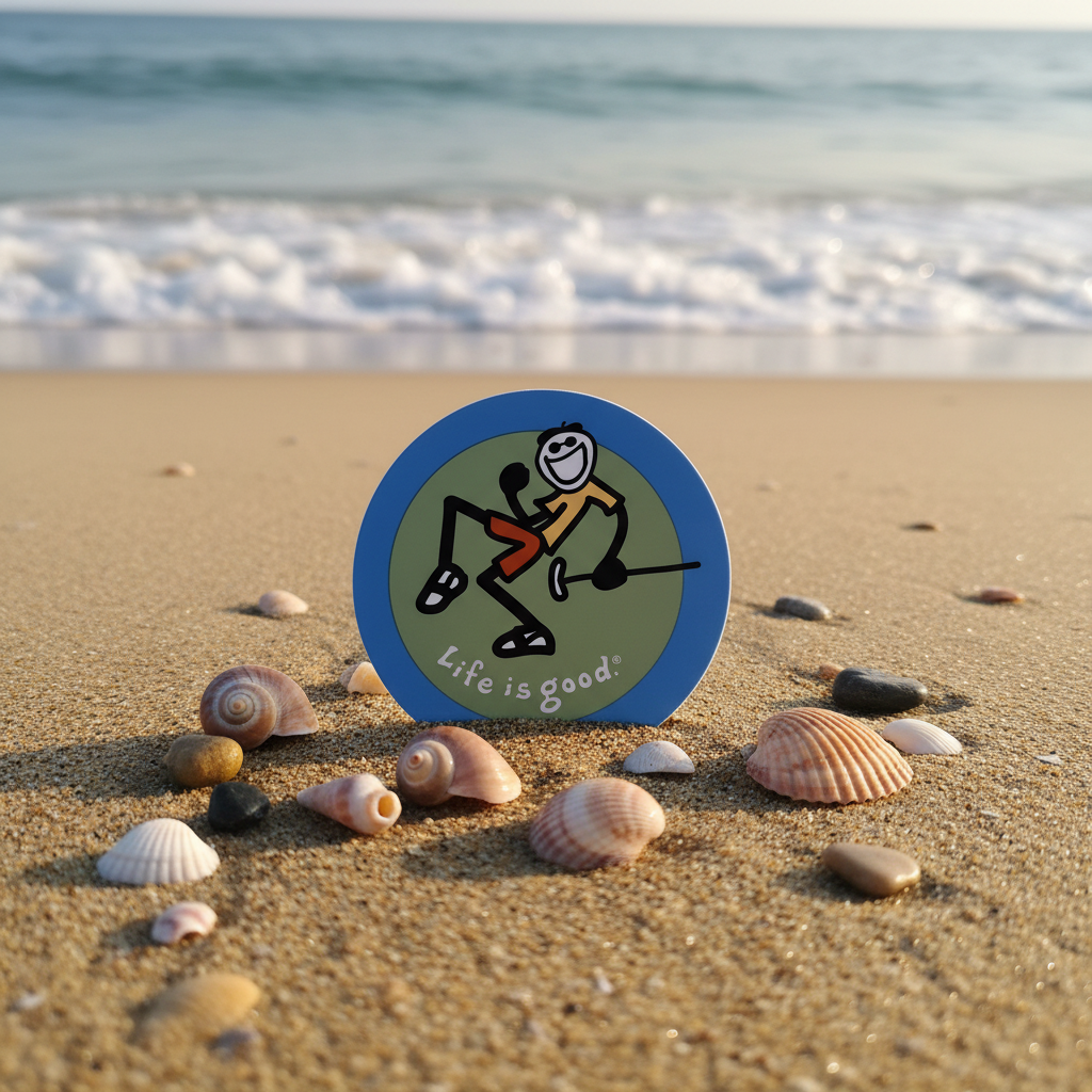 Jake Golf Club 4" Round Sticker (Blue)