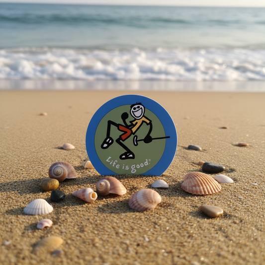 Jake Golf Club 4" Round Sticker (Blue)