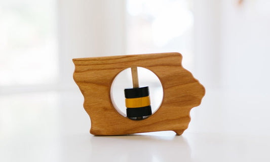 Iowa State Wooden Baby Rattle™