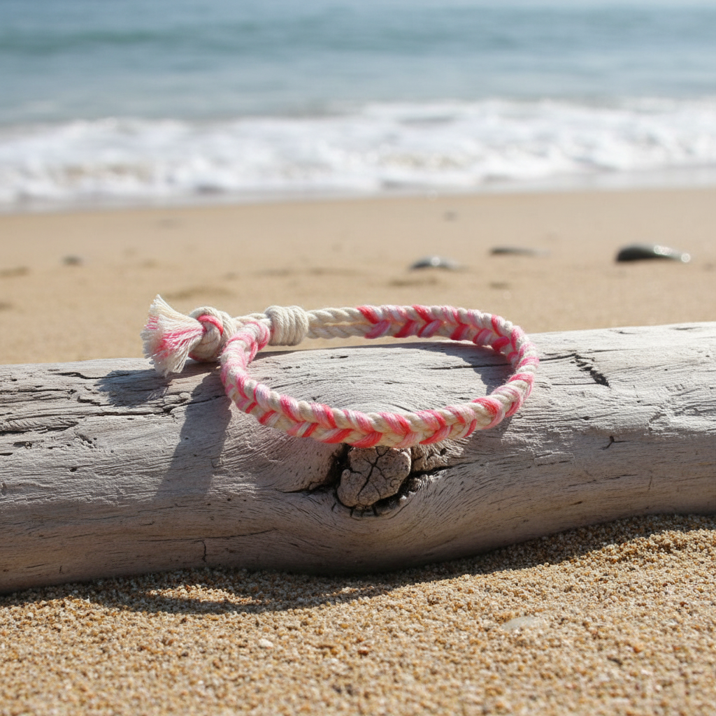 Pink Lemonade Braided Bracelet