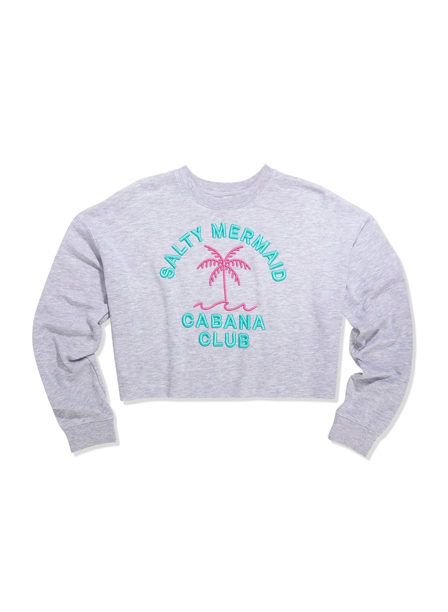 "Cabana Club" Cropped Crewneck Sweatshirt