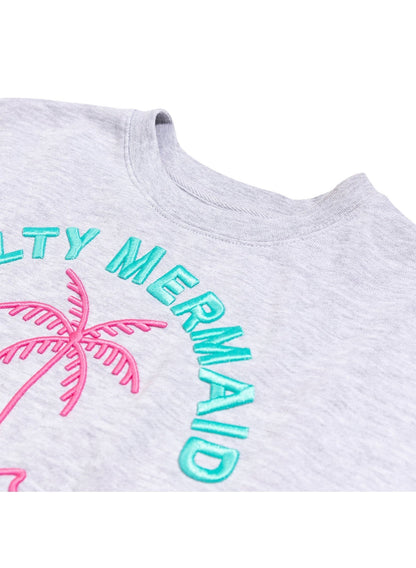 "Cabana Club" Cropped Crewneck Sweatshirt