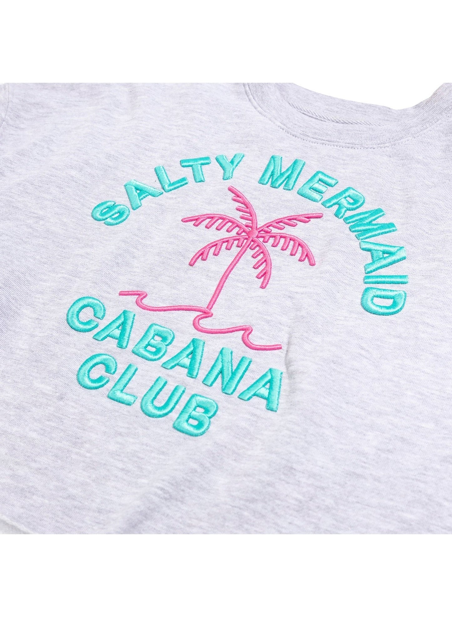 "Cabana Club" Cropped Crewneck Sweatshirt