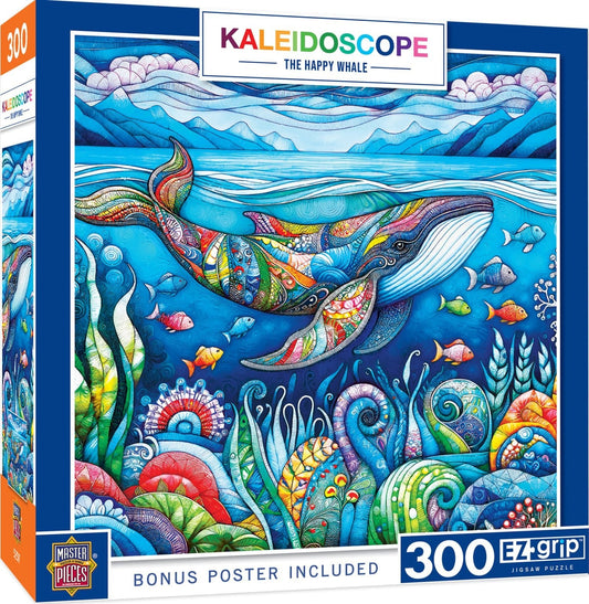 Kaleidoscope The Happy Whale 300 Piece EZ Grip Jigsaw Puzzle | Masterpieces