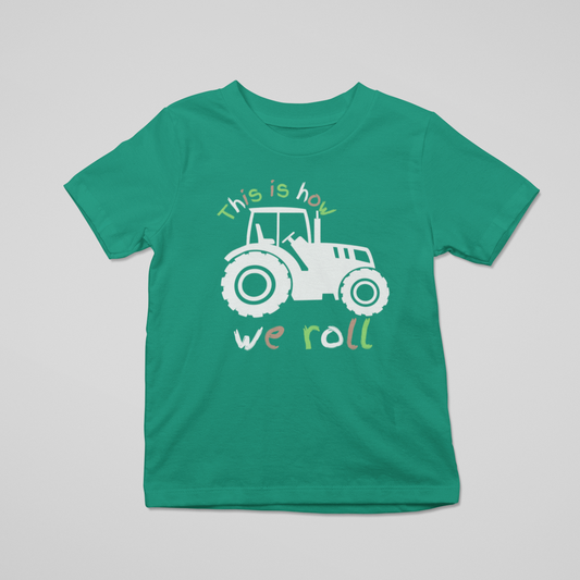 This Is How We Roll Green Toddler/Youth Graphic Tee