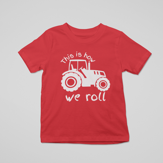 This Is How We Roll Red Toddler/Youth Graphic Tee