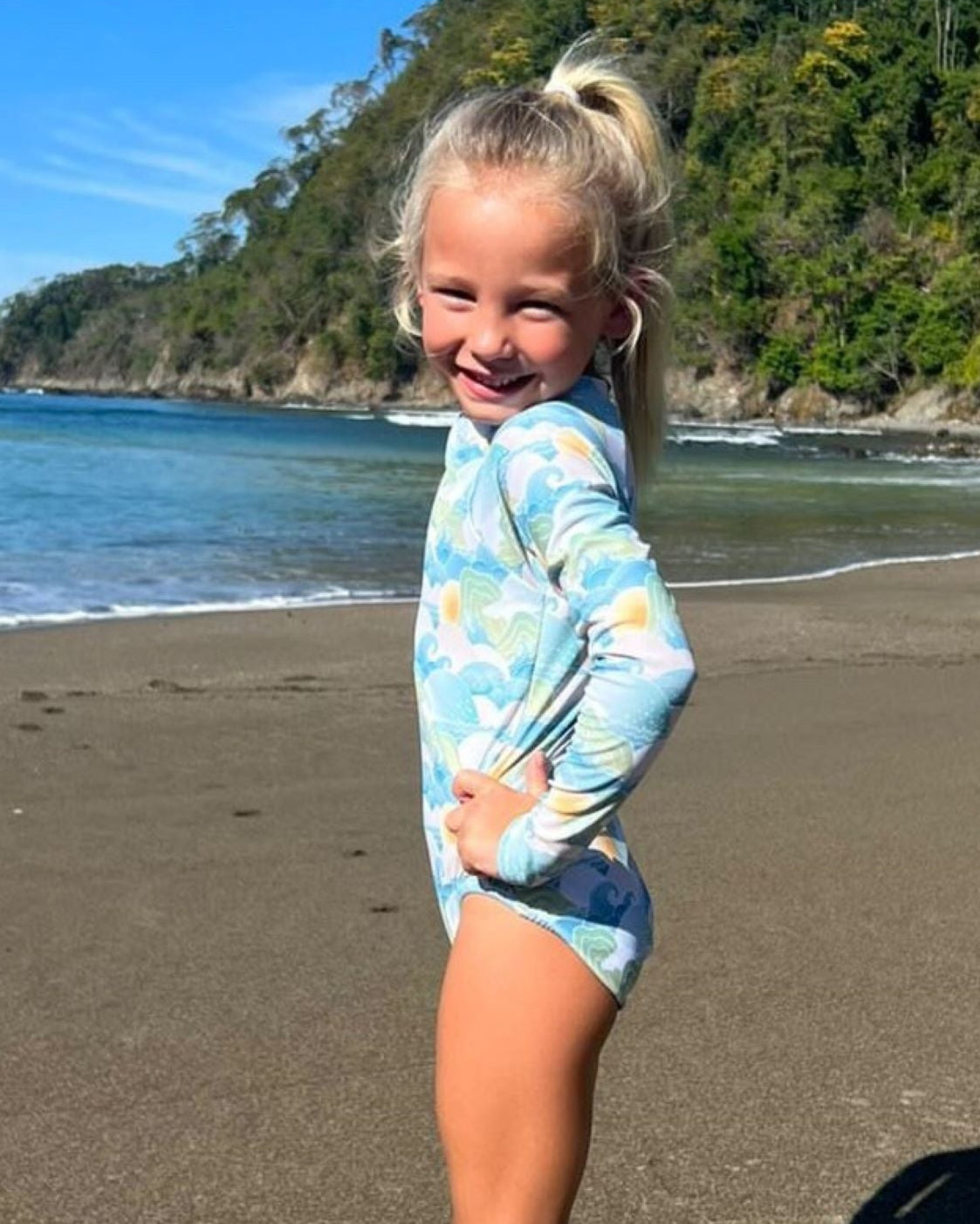 Ocean Orient Girls Long Sleeve Zip Front One Piece