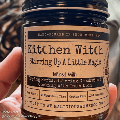 Kitchen Witch | 9oz Witch Candle | Malicious Women Co.