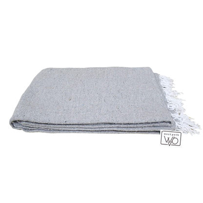 Solid Grey Mexican Blanket
