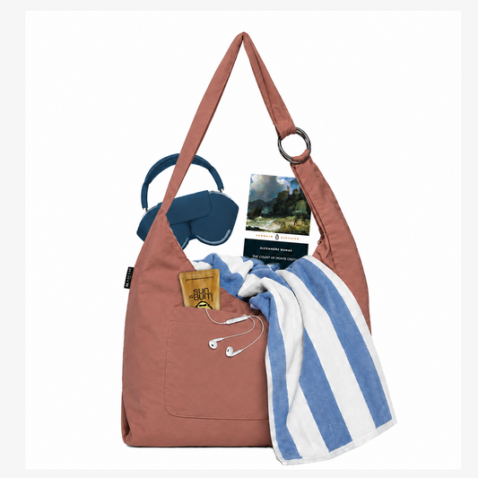 Mauve - Large Slouchy Shoulder Bag