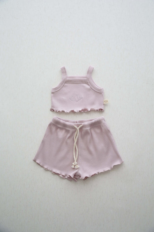 Lilac Crop-Short Set