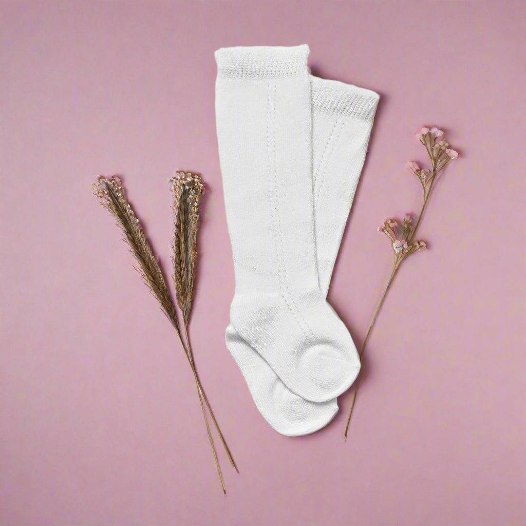 LLB Eyelet Knee High Socks (2 pairs in each order)