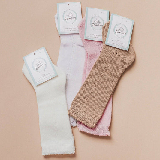 LLB Eyelet Knee High Socks (2 pairs in each order)