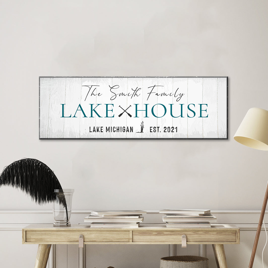 Classic Family Lake House Sign