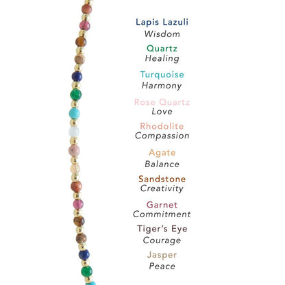 2mm + 4mm Master Healer Necklace Stack