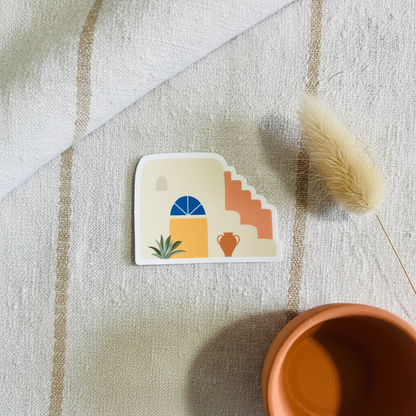 Mediterranean Boho House Sticker