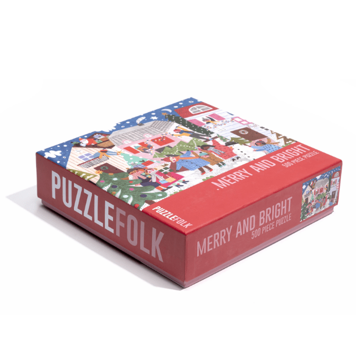 Merry and Bright 500 Piece Christmas Puzzle by Puzzlefolk