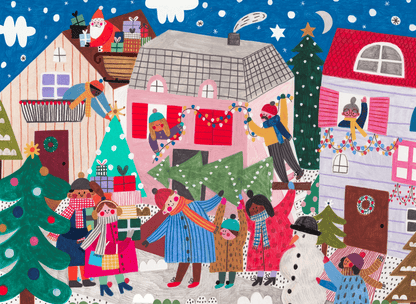 Merry and Bright 500 Piece Christmas Puzzle by Puzzlefolk