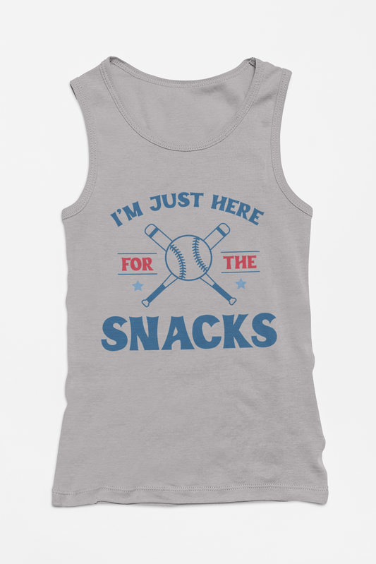 I'm Just Here For The Snacks Toddler Graphic Tank