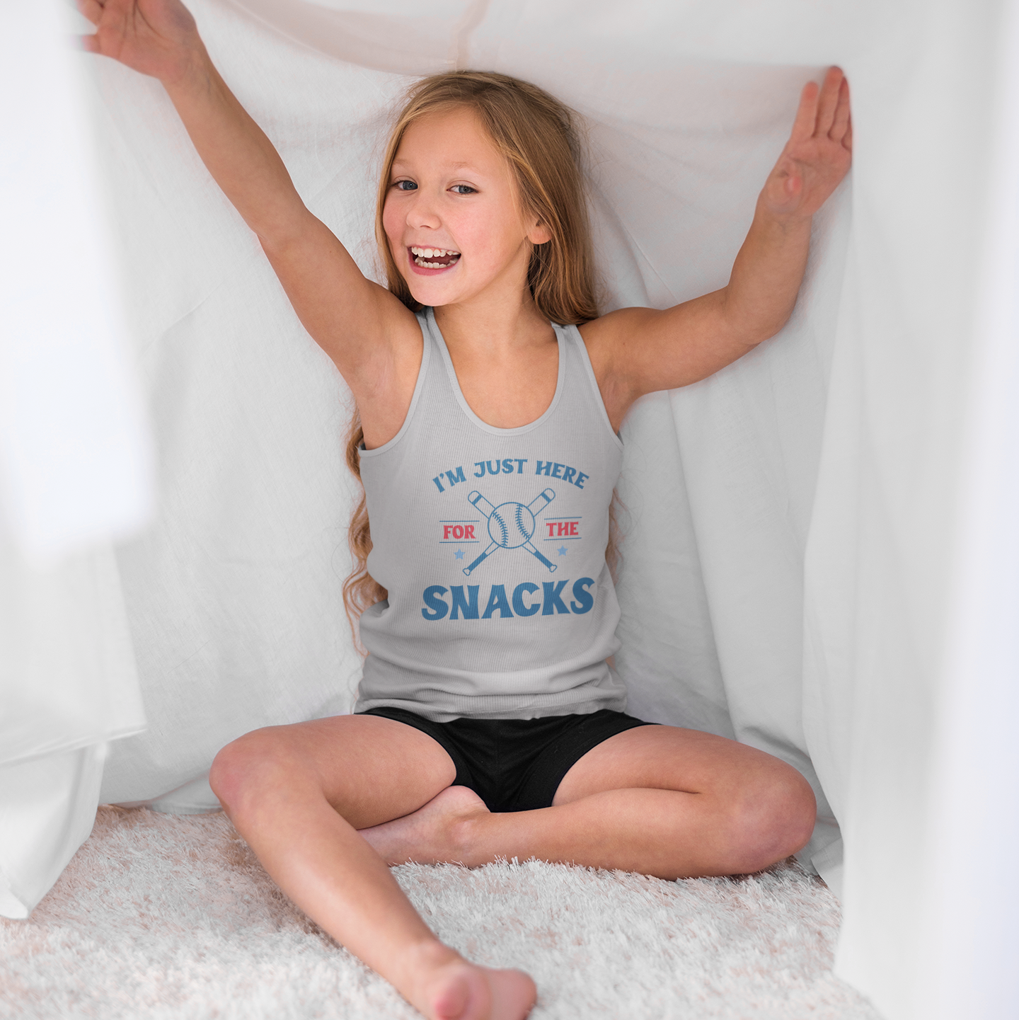 I'm Just Here For The Snacks Toddler Graphic Tank