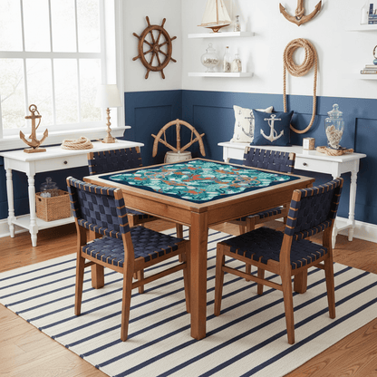 Nautical Nellie Sea Of Life Whimsical Mahjong Mat