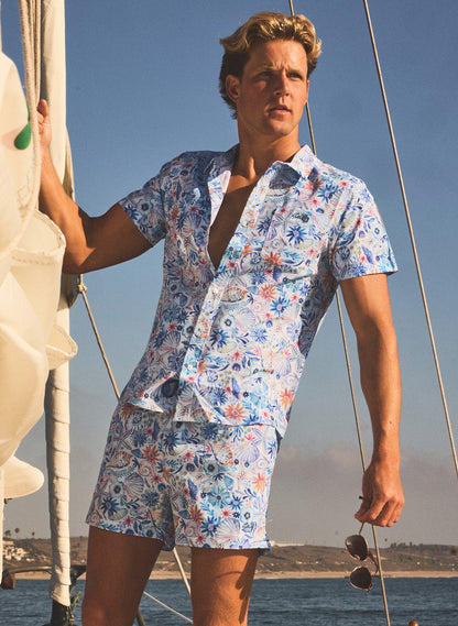Men's Button-Down Shirt | Nautical Garden