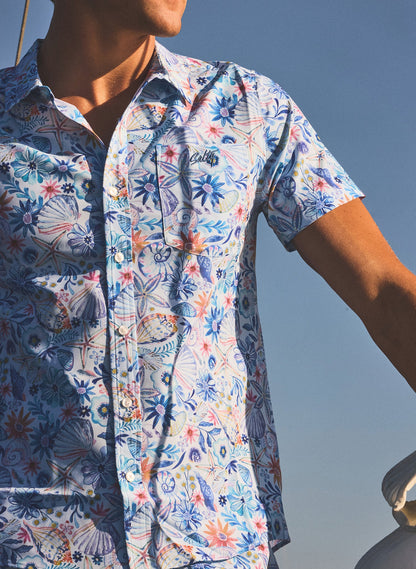 Men's Button-Down Shirt | Nautical Garden