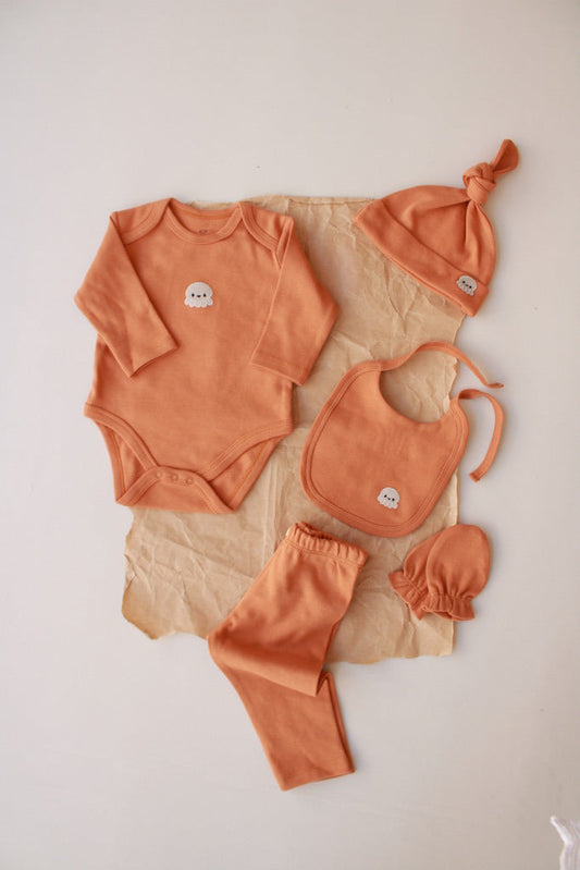 Octopus Patterned 5 Piece Newborn Set