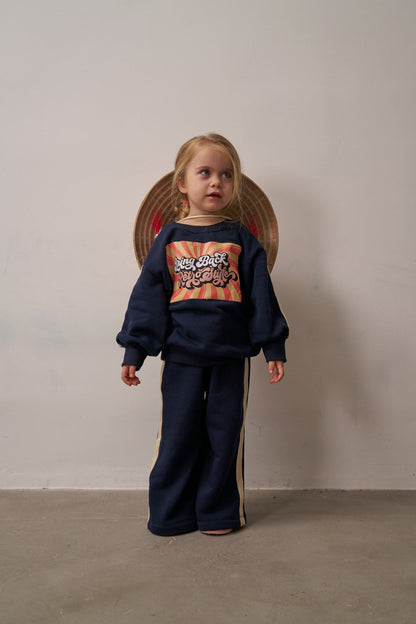 Retro Vibes Navy Tracksuit