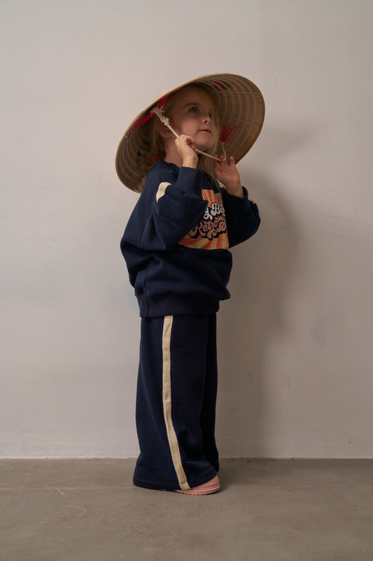 Retro Vibes Navy Tracksuit