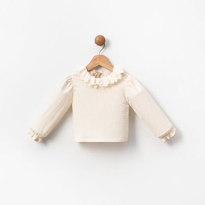 Dusty Rose Pinafore Dress & Blouse