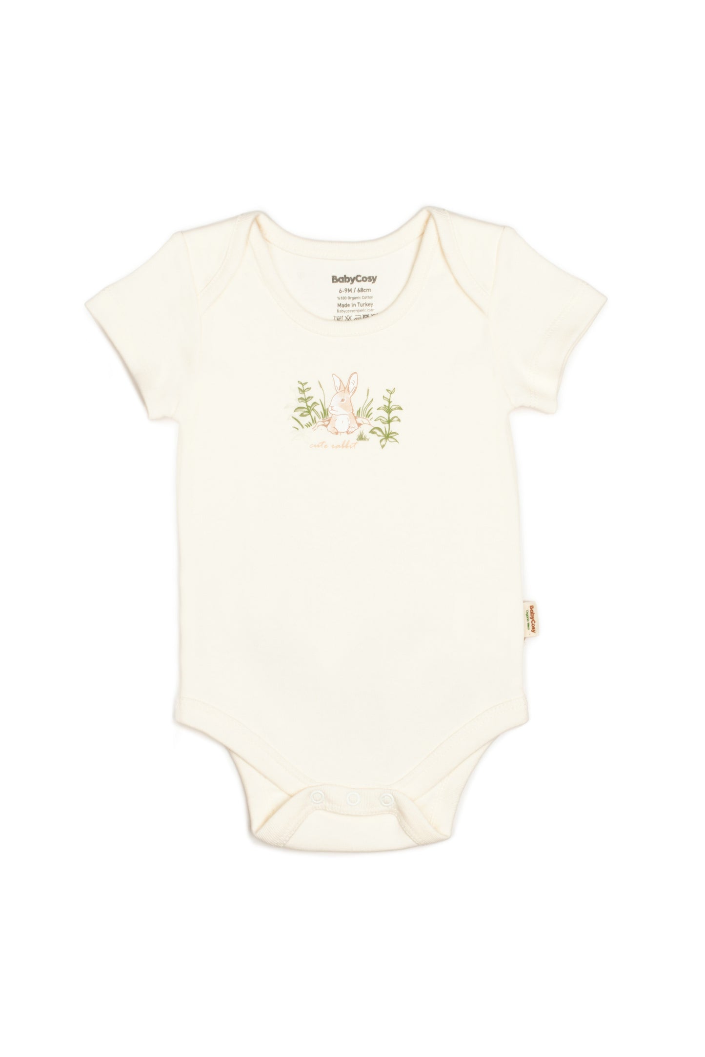 Ecru Bunny Short Sleeve Bodysuit