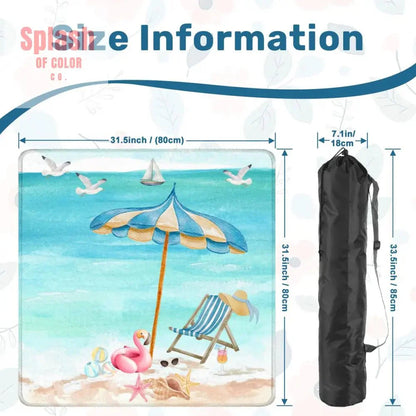Palm Beach Style Flamingo Beach Vibes Modern Mahjong Mat