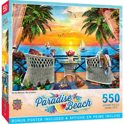 Paradise Beach - On the Balcony 550 Piece Puzzle by Masterpieces Puzzles