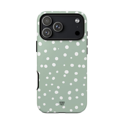 PASTEL GREEN DOTS | Tough Phone Case