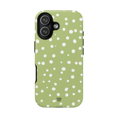 PALE OLIVE DOTS | Tough Phone Case
