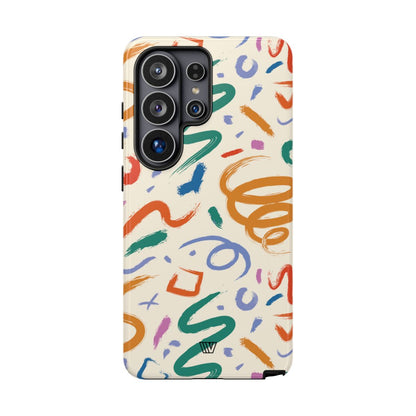 DOODLE BRUSH STROKES | Tough Phone Case